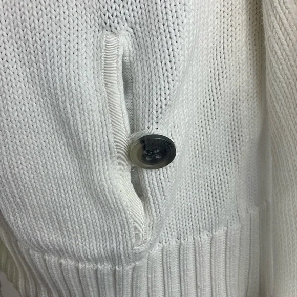 Gap Double Breasted Ivory Hoodie Sweater, Size XL - Picture 5 of 5